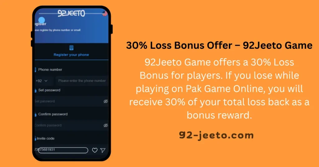 92Jeeto Games loss bonus offer